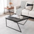 Coffee Table Set Of 2 With Powder Coated Metal Legs-Black JV10516BK By CW