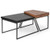 Coffee Table Set Of 2 With Powder Coated Metal Legs-Black JV10516BK By CW