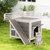 Outdoor Wooden Feral Cat House With Balcony And Slide Gray Pv10062Gr By Cw
