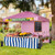 10 X 10 Feet Foldable Commercial Pop Up Canopy With Roller Bag And Banner Strip Pink Np10846Pi By Cw