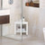 Heavy Duty Corner Shower Bench Stool With Storage Shelf For Shaving Legs-White BA7860WH By CW