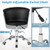 Set Of 2 Office Desk Chair With Ergonomic Backrest And Soft Padded Pu Leather Seat-Black HV10329DK-2 By CW