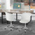 Set Of 2 Office Desk Chair With Ergonomic Backrest And Soft Padded Pu Leather Seat White Hv10329Wh 2 By Cw