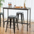 24 Inch Set Of 4 Tolix Style Counter Height Barstool Stackable Chair Black Jv10798Bk 4 By Cw