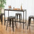 24 Inch Set Of 4 Tolix Style Counter Height Barstool Stackable Chair Gun Jv10798Gun 4 By Cw