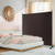 6 Feet Single Panel Rolling Room Divider With Smooth Wheels Brown Jv10722Cf By Cw