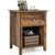 Wooden Nightstand With Slide-Out Drawer And Open Shelf-Rustic Brown HW65811GR By CW
