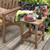 14 Inch Square Weather-Resistant Adirondack Side Table-Brown NP10939CF By CW
