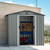 6 X 4 Feet Galvanized Steel Storage Shed With Lockable Sliding Doors Gray Gt3909Ldg By Cw