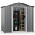 6 X 4 Feet Galvanized Steel Storage Shed With Lockable Sliding Doors-Gray GT3909LDG+ By CW