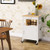 Rolling Kitchen Island Cart With Drawer And Side Hooks-White KC55322WH By CW