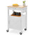 Rolling Kitchen Island Cart With Drawer And Side Hooks-White KC55322WH By CW