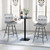 2 Pieces 29 Inch Velvet Bar Stools Set With Tufted Back And Footrests-Gray JV10701GR-2 By CW