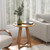 24 Inch Round End Table With Adjustable Foot Pads Natural HV10335NA By CW