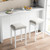 2 Pieces 24.5/29.5 Inch Backless Barstools With Padded Seat Cushions-29.5 Inches JV10856GR-29 By CW