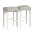 2 Pieces 24.5/29.5 Inch Backless Barstools With Padded Seat Cushions-29.5 Inches JV10856GR-29 By CW