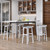 2 Pieces 26/31.5 Inch Upholstered Saddle Barstools With Padded Cushions-31.5 Inches JV10858GR-29 By CW