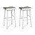 2 Pieces 26/31.5 Inch Upholstered Saddle Barstools With Padded Cushions-31.5 Inches JV10858GR-29 By CW