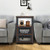 Set Of 2 Modern Nightstand With 2 Flip Drawers And Open Shelf Rustic Brown Jv10763Cf 2 By Cw