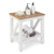 2-Tier Waterproof Shower Bench With Storage Shelf-Brown BA7863CF By CW