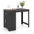 Counter Height Bar Table With Storage Cabinet And Drawer-Black JV10877BK By CW