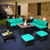 9 Pieces Outdoor Wicker Sectional With 35 Inch Gas Fire Pit Table Turquoise Np10262Dk Hw68605Tu By Cw