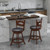 2 Pieces 24/29 Inch Swivel Bar Stools With Curved Backrest And Seat Cushions-24 Inches JV10875BN-24 By CW