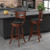 2 Pieces 24/29 Inch Swivel Bar Stools With Curved Backrest And Seat Cushions-29 Inches JV10875BN-29 By CW