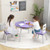 Wood Activity Kids Table And Chair Set With Center Mesh Storage-Purple HW67056PU By CW