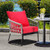 Deep Seat Chair Cushion Pads Set With Rope Belts For Indoor And Outdoor-Red HW67235RE By CW