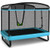 6 Feet Kids Entertaining Trampoline With Swing Safety Fence-Blue TW10004BL By CW