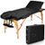 3 Fold Portable Adjustable Massage Table With Carry Case Black Hb87018Bk By Cw