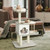 46 Inch Wooden Cat Activity Tree With Platform And Cushionsfor For Cats And Kittens PS7376GR By CW