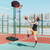 Adjustable Basketball Hoop System Stand Portable With 2 Wheels Fillable Base Black Red Sp37909Re By Cw