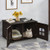 Large Wooden Cat Litter Box Enclosure Hidden Cat Washroom With Divider Coffee PS7425CF By CW