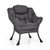 Modern Polyester Fabric Lazy Chair With Steel Frame And Side Pocket-Gray NP10118GR By CW