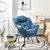 Modern Polyester Fabric Lazy Chair With Steel Frame And Side Pocket Navy Np10118Ny By Cw