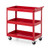 3-Tier Utility Cart Metal Mental Storage Service Trolley-Red HW68112RE By CW