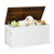Flip-Top Storage Chest With Self-Hold Cover And Pneumatic Rod-White JZ10042WH By CW