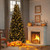 Pre-Lit Christmas Halloween Tree With Pvc Branch Tips And Warm White Lights-7 Ft CM23669US By CW