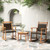 3 Pieces Acacia Wood Patio Rocking Chair Set With Side Table HW70454 By CW