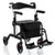 Folding Rollator Walker With Seat And Wheels Supports Up To 300 Lbs-Black JH10013BK By CW