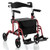 Folding Rollator Walker With Seat And Wheels Supports Up To 300 Lbs-Red JH10013RE By CW