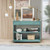Console Table 3-Tier With Drawer And Storage Shelves-Turquoise HW66090LS By CW
