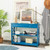 Console Table 3 Tier With Drawer And Storage Shelves Blue Hw66090Ny By Cw