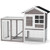2-Story Wooden Rabbit Hutch With Running Area-Gray PW10009GR By CW