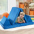 4-Piece Convertible Kids Couch Set With 2 Folding Mats-Blue HV10116BL By CW