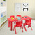 Kids Plastic Rectangular Learn And Play Table-Red HW64567RE By CW
