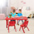 Kids Plastic Rectangular Learn And Play Table-Red HW64567RE By CW