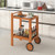 2 Tier Rolling Serving Cart With Wine Bottle Holders And 2 Rubber Wheels TH10088 By CW